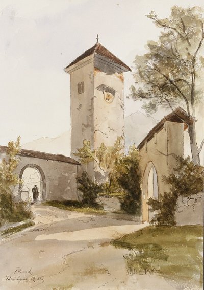 Polhov Gradec-Turm in der Schlossmauer von Ladislav Benesch